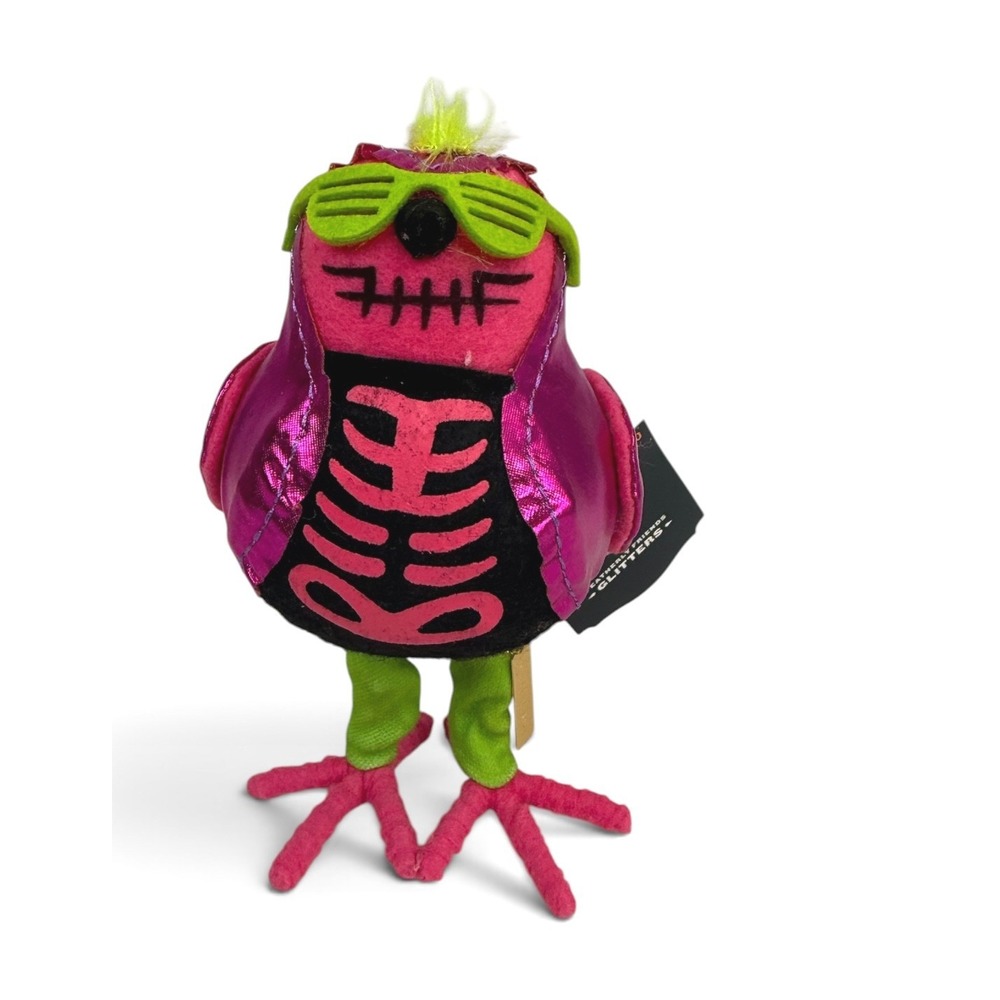 Hyde & EEK! Target Boutique Bird Pink Skeleton Featherly Friends Glitters